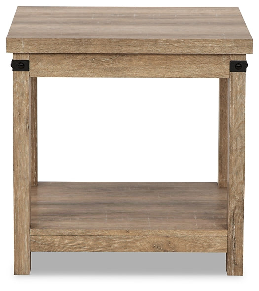 Ashley Express - Calaboro Square End Table Wilson Furniture (OH)  in Bridgeport, Ohio. Serving Bridgeport, Yorkville, Bellaire, & Avondale