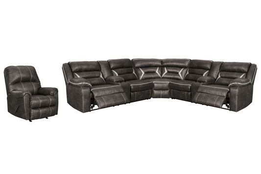 Kincord 3-Piece Sectional with Recliner Wilson Furniture (OH)  in Bridgeport, Ohio. Serving Bridgeport, Yorkville, Bellaire, & Avondale