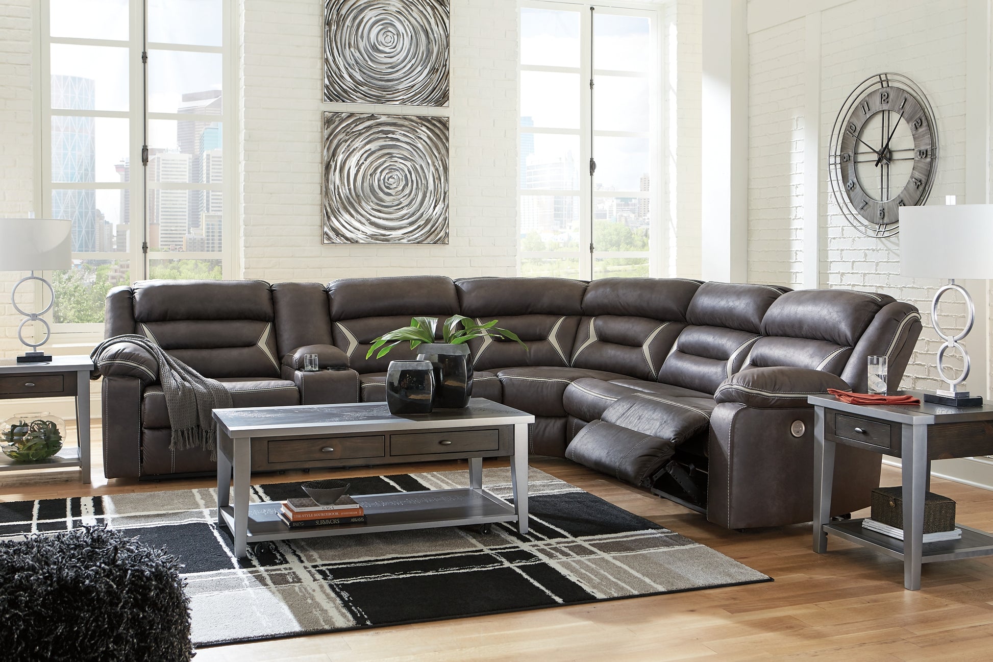 Kincord 4-Piece Sectional with Recliner Wilson Furniture (OH)  in Bridgeport, Ohio. Serving Bridgeport, Yorkville, Bellaire, & Avondale