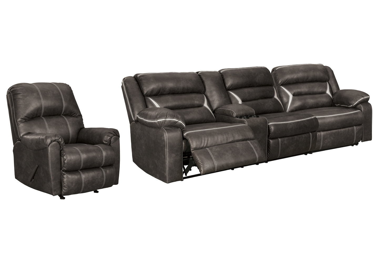 Kincord 2-Piece Sectional with Recliner Wilson Furniture (OH)  in Bridgeport, Ohio. Serving Bridgeport, Yorkville, Bellaire, & Avondale