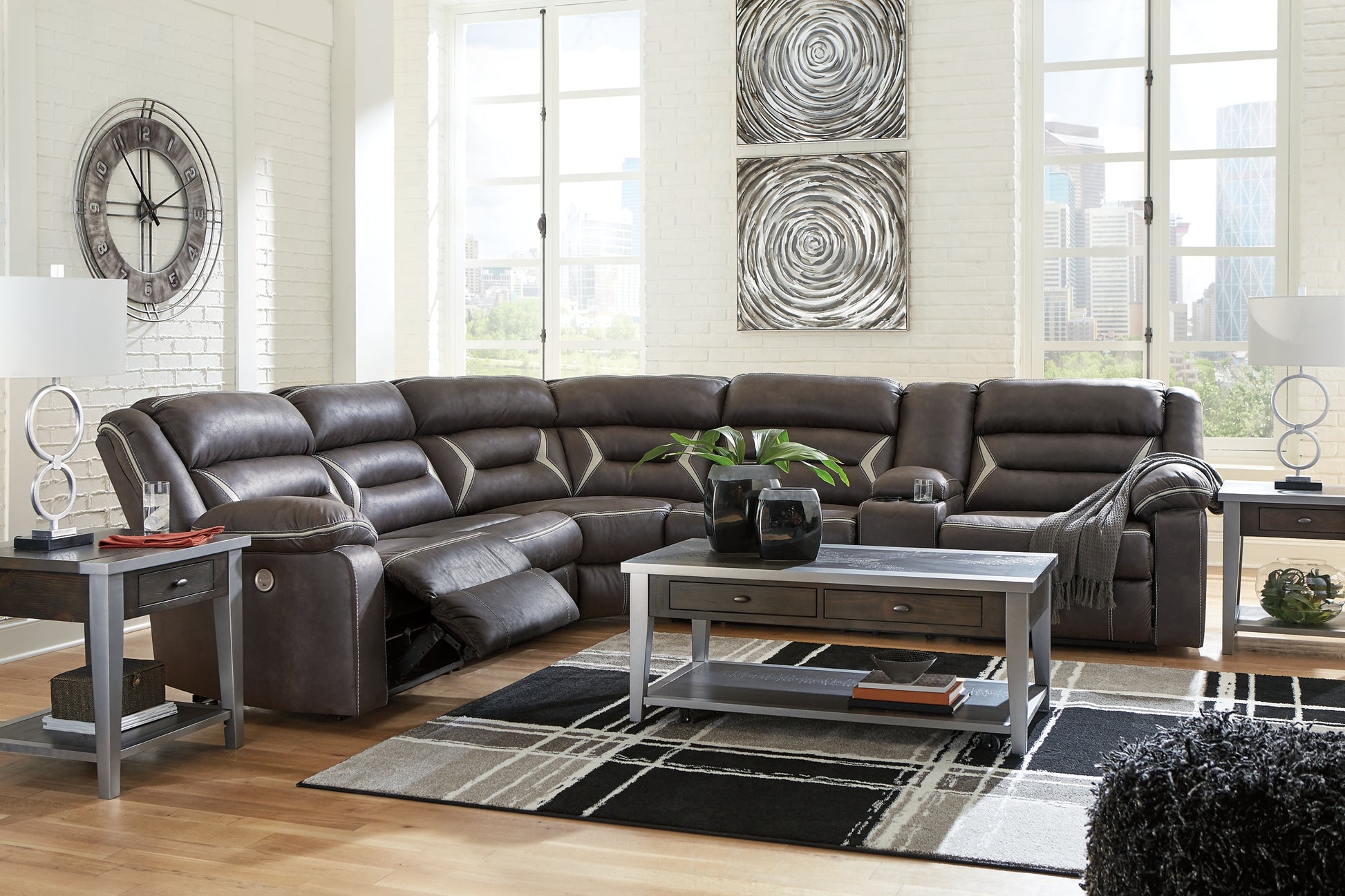 Kincord 4-Piece Sectional with Recliner Wilson Furniture (OH)  in Bridgeport, Ohio. Serving Bridgeport, Yorkville, Bellaire, & Avondale