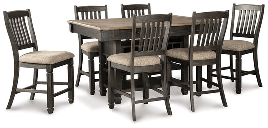 Tyler Creek Counter Height Dining Table and 6 Barstools Wilson Furniture (OH)  in Bridgeport, Ohio. Serving Moundsville, Richmond, Smithfield, Cadiz, & St. Clairesville