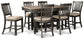 Tyler Creek Counter Height Dining Table and 6 Barstools Wilson Furniture (OH)  in Bridgeport, Ohio. Serving Moundsville, Richmond, Smithfield, Cadiz, & St. Clairesville