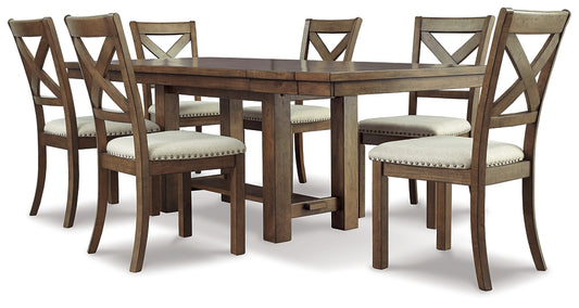 Moriville Dining Table and 6 Chairs Wilson Furniture (OH)  in Bridgeport, Ohio. Serving Bridgeport, Yorkville, Bellaire, & Avondale