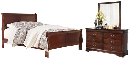 Alisdair Queen Sleigh Bed with Mirrored Dresser Wilson Furniture (OH)  in Bridgeport, Ohio. Serving Bridgeport, Yorkville, Bellaire, & Avondale