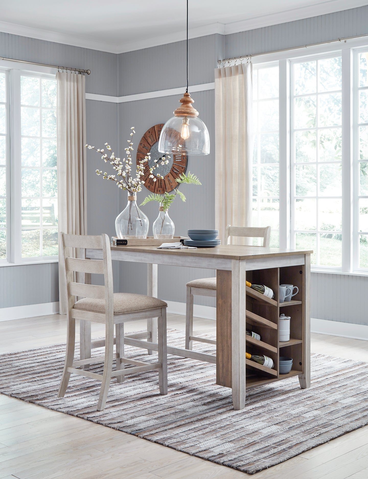 Skempton Counter Height Dining Table and 2 Barstools Wilson Furniture (OH)  in Bridgeport, Ohio. Serving Bridgeport, Yorkville, Bellaire, & Avondale