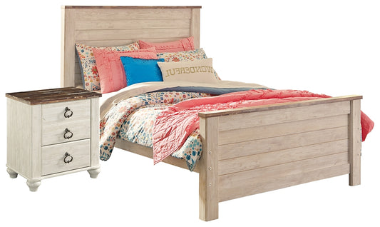 Willowton Twin Panel Bed with Nightstand Wilson Furniture (OH)  in Bridgeport, Ohio. Serving Moundsville, Richmond, Smithfield, Cadiz, & St. Clairesville