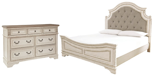 Realyn Queen Upholstered Panel Bed with Dresser Wilson Furniture (OH)  in Bridgeport, Ohio. Serving Bridgeport, Yorkville, Bellaire, & Avondale