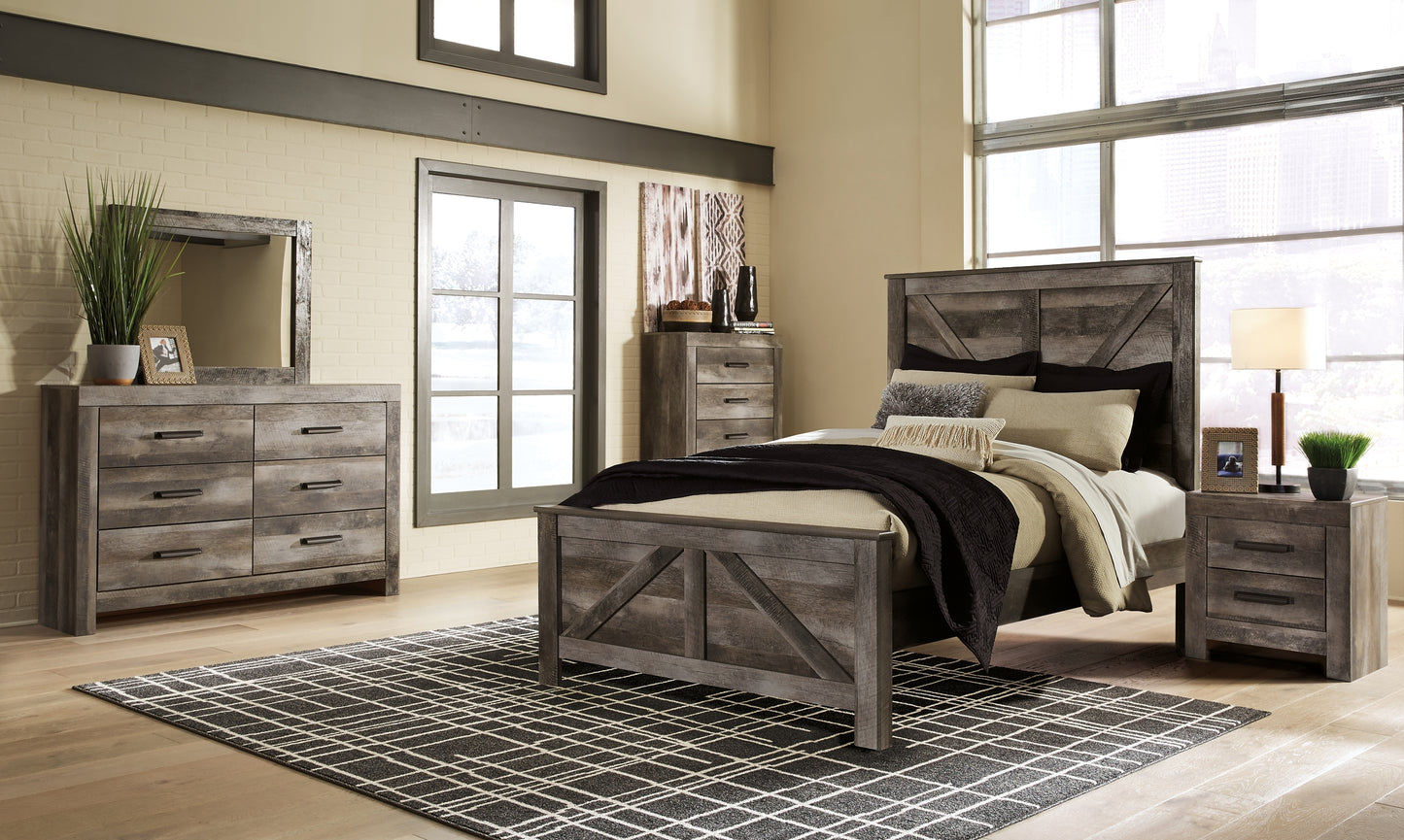 Wynnlow Queen Crossbuck Panel Bed with Dresser Wilson Furniture (OH)  in Bridgeport, Ohio. Serving Moundsville, Richmond, Smithfield, Cadiz, & St. Clairesville
