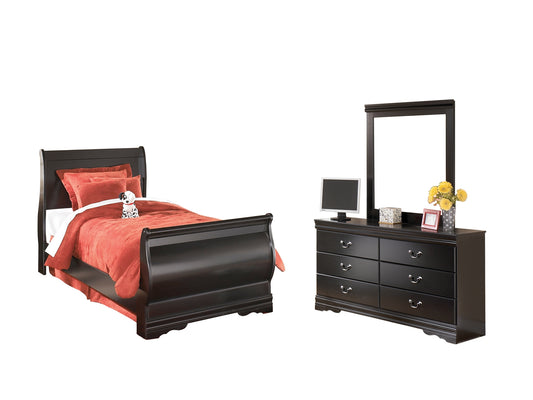 Huey Vineyard Twin Sleigh Headboard with Dresser Wilson Furniture (OH)  in Bridgeport, Ohio. Serving Bridgeport, Yorkville, Bellaire, & Avondale