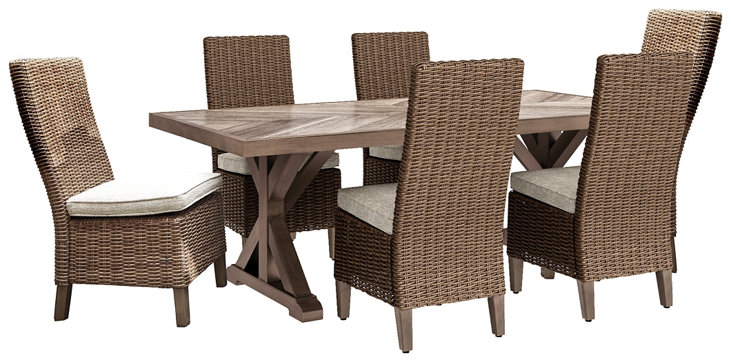 Beachcroft Outdoor Dining Table and 6 Chairs Wilson Furniture (OH)  in Bridgeport, Ohio. Serving Bridgeport, Yorkville, Bellaire, & Avondale
