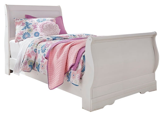Anarasia Twin Sleigh Bed with Dresser Wilson Furniture (OH)  in Bridgeport, Ohio. Serving Bridgeport, Yorkville, Bellaire, & Avondale