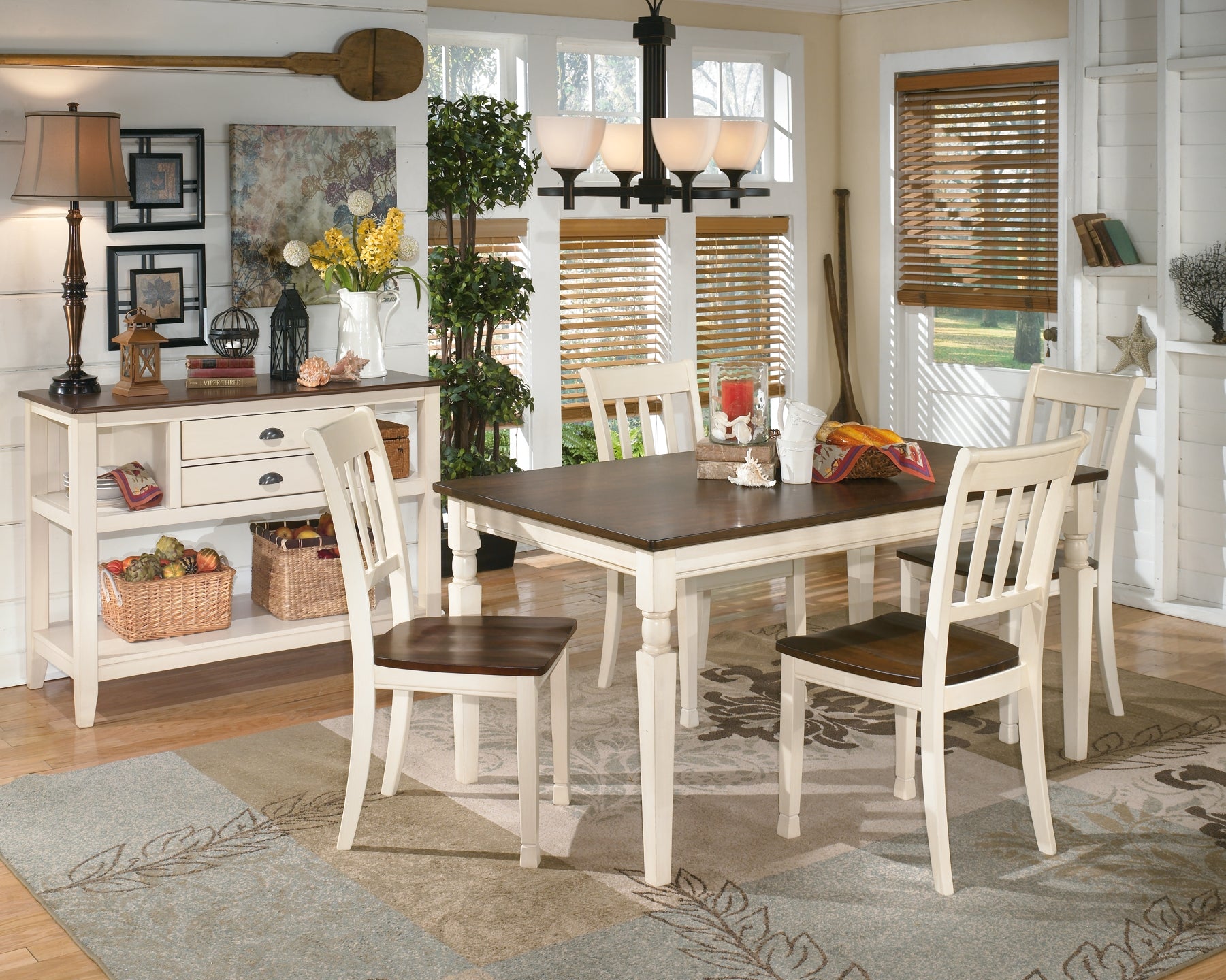 Whitesburg Dining Table and 4 Chairs with Storage Wilson Furniture (OH)  in Bridgeport, Ohio. Serving Moundsville, Richmond, Smithfield, Cadiz, & St. Clairesville