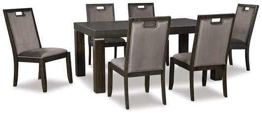 Hyndell Dining Table and 6 Chairs Wilson Furniture (OH)  in Bridgeport, Ohio. Serving Bridgeport, Yorkville, Bellaire, & Avondale