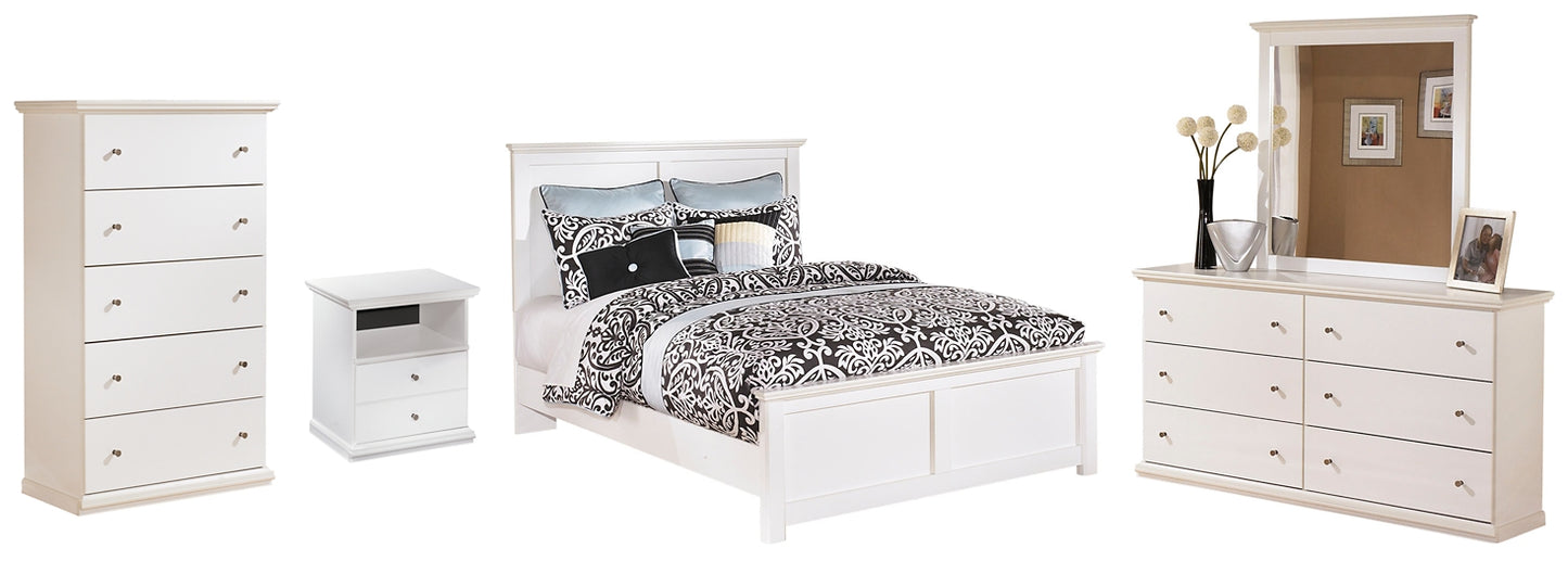 Bostwick Shoals Queen Panel Bed with Mirrored Dresser and Chest Wilson Furniture (OH)  in Bridgeport, Ohio. Serving Bridgeport, Yorkville, Bellaire, & Avondale