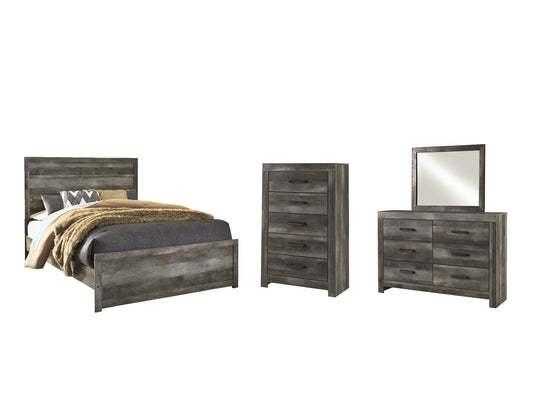 Wynnlow Queen Panel Bed with Mirrored Dresser and Chest Wilson Furniture (OH)  in Bridgeport, Ohio. Serving Moundsville, Richmond, Smithfield, Cadiz, & St. Clairesville
