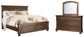 Flynnter Queen Panel Bed with 2 Storage Drawers with Mirrored Dresser Wilson Furniture (OH)  in Bridgeport, Ohio. Serving Bridgeport, Yorkville, Bellaire, & Avondale
