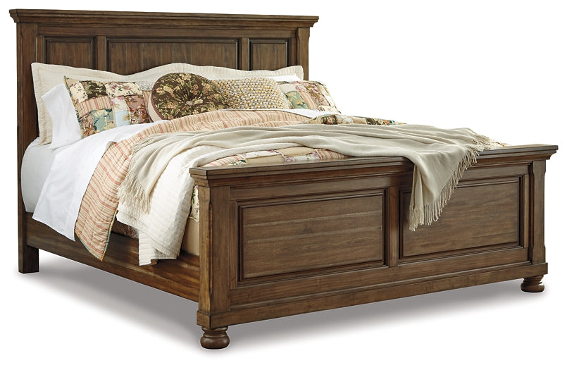 Flynnter Queen Panel Bed with Mirrored Dresser Wilson Furniture (OH)  in Bridgeport, Ohio. Serving Bridgeport, Yorkville, Bellaire, & Avondale