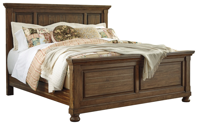 Flynnter Queen Panel Bed with Mirrored Dresser Wilson Furniture (OH)  in Bridgeport, Ohio. Serving Bridgeport, Yorkville, Bellaire, & Avondale