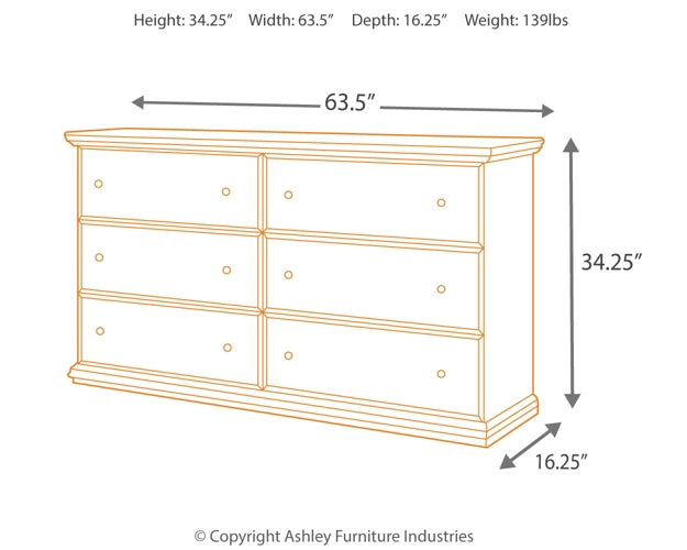 Maribel Twin Panel Headboard with Dresser Wilson Furniture (OH)  in Bridgeport, Ohio. Serving Bridgeport, Yorkville, Bellaire, & Avondale