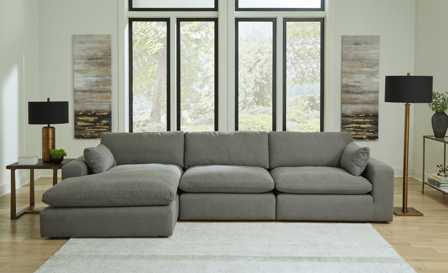 Elyza 3-Piece Sectional with Ottoman Wilson Furniture (OH)  in Bridgeport, Ohio. Serving Bridgeport, Yorkville, Bellaire, & Avondale
