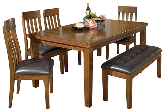 Ralene Dining Table and 4 Chairs and Bench Wilson Furniture (OH)  in Bridgeport, Ohio. Serving Bridgeport, Yorkville, Bellaire, & Avondale