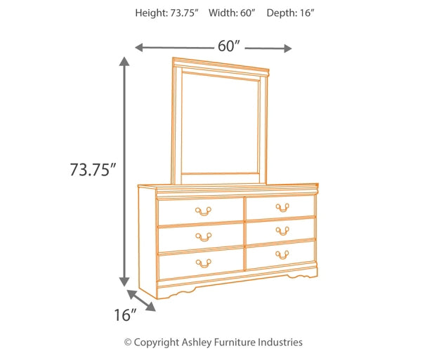 Huey Vineyard Twin Sleigh Headboard with Mirrored Dresser Wilson Furniture (OH)  in Bridgeport, Ohio. Serving Bridgeport, Yorkville, Bellaire, & Avondale