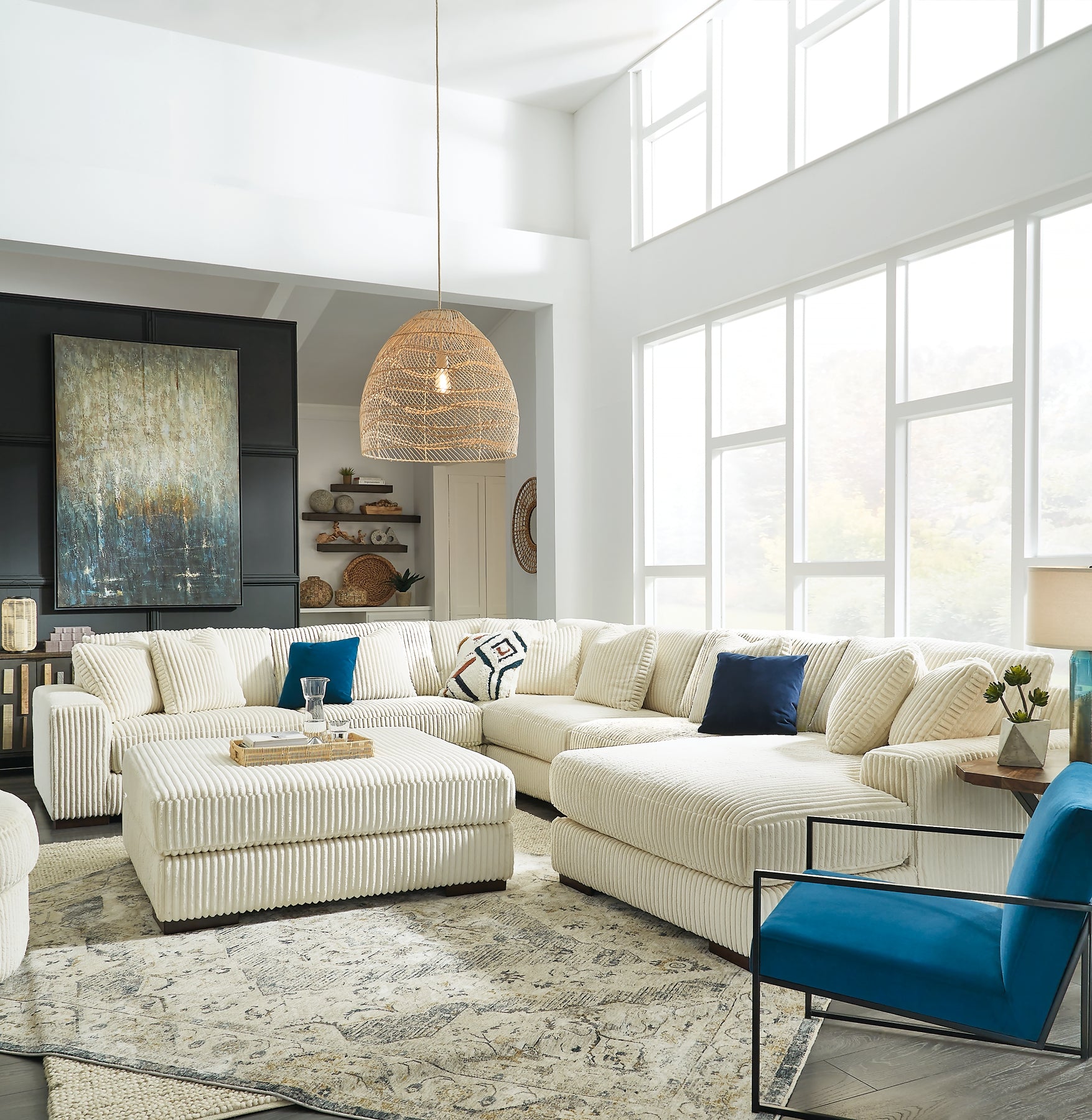 Lindyn 2-Piece Sectional with Ottoman Wilson Furniture (OH)  in Bridgeport, Ohio. Serving Bridgeport, Yorkville, Bellaire, & Avondale