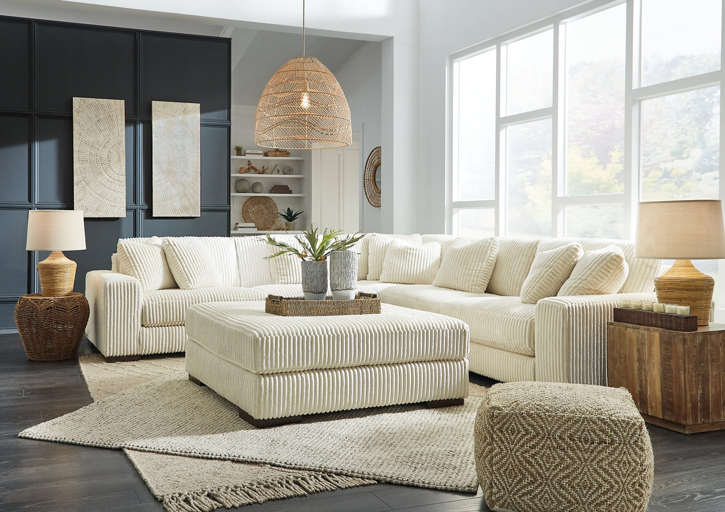 Lindyn 5-Piece Sectional with Ottoman Wilson Furniture (OH)  in Bridgeport, Ohio. Serving Bridgeport, Yorkville, Bellaire, & Avondale