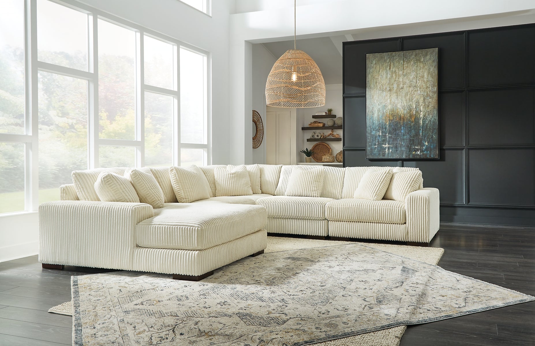 Lindyn 5-Piece Sectional with Ottoman Wilson Furniture (OH)  in Bridgeport, Ohio. Serving Bridgeport, Yorkville, Bellaire, & Avondale