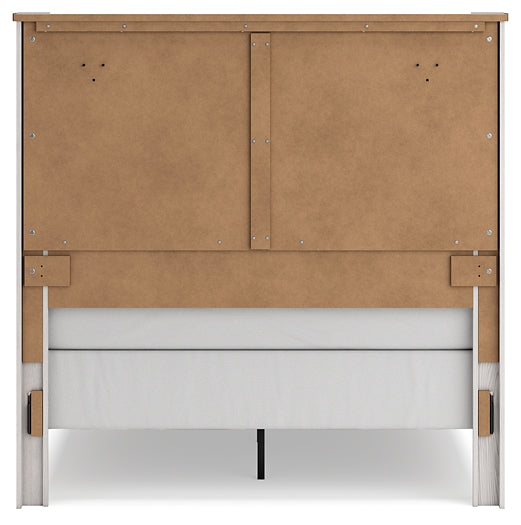 Schoenberg Queen Panel Bed with Mirrored Dresser Wilson Furniture (OH)  in Bridgeport, Ohio. Serving Bridgeport, Yorkville, Bellaire, & Avondale