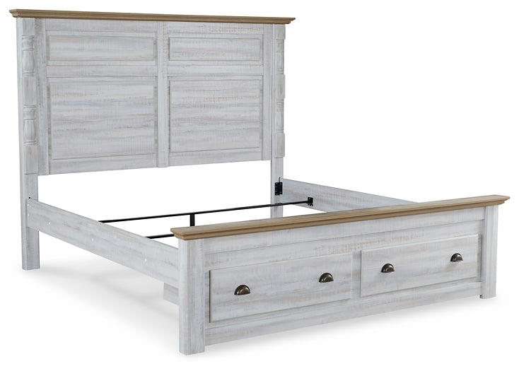 Haven Bay King Panel Storage Bed with Mirrored Dresser, Chest and Nightstand Wilson Furniture (OH)  in Bridgeport, Ohio. Serving Bridgeport, Yorkville, Bellaire, & Avondale