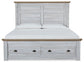 Haven Bay King Panel Storage Bed with Mirrored Dresser Wilson Furniture (OH)  in Bridgeport, Ohio. Serving Bridgeport, Yorkville, Bellaire, & Avondale