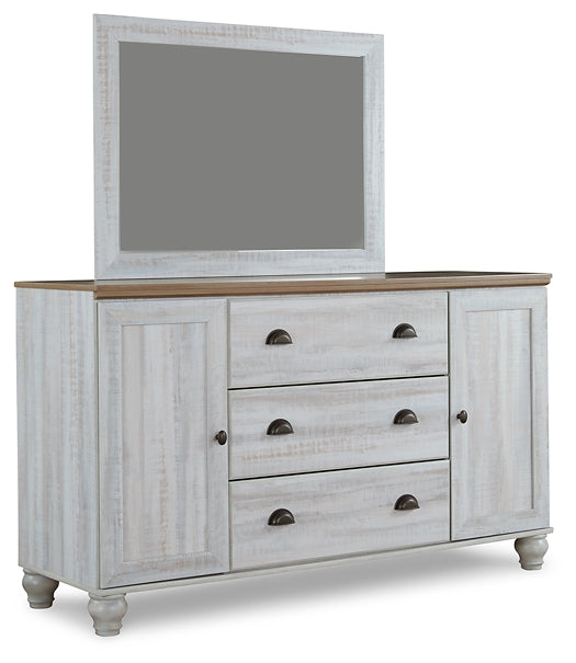 Haven Bay King Panel Bed with Mirrored Dresser and Chest Wilson Furniture (OH)  in Bridgeport, Ohio. Serving Bridgeport, Yorkville, Bellaire, & Avondale
