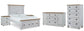 Haven Bay Queen Panel Storage Bed with Mirrored Dresser, Chest and 2 Nightstands Wilson Furniture (OH)  in Bridgeport, Ohio. Serving Bridgeport, Yorkville, Bellaire, & Avondale