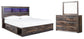 Drystan King Bookcase Bed with 4 Storage Drawers with Mirrored Dresser Wilson Furniture (OH)  in Bridgeport, Ohio. Serving Bridgeport, Yorkville, Bellaire, & Avondale