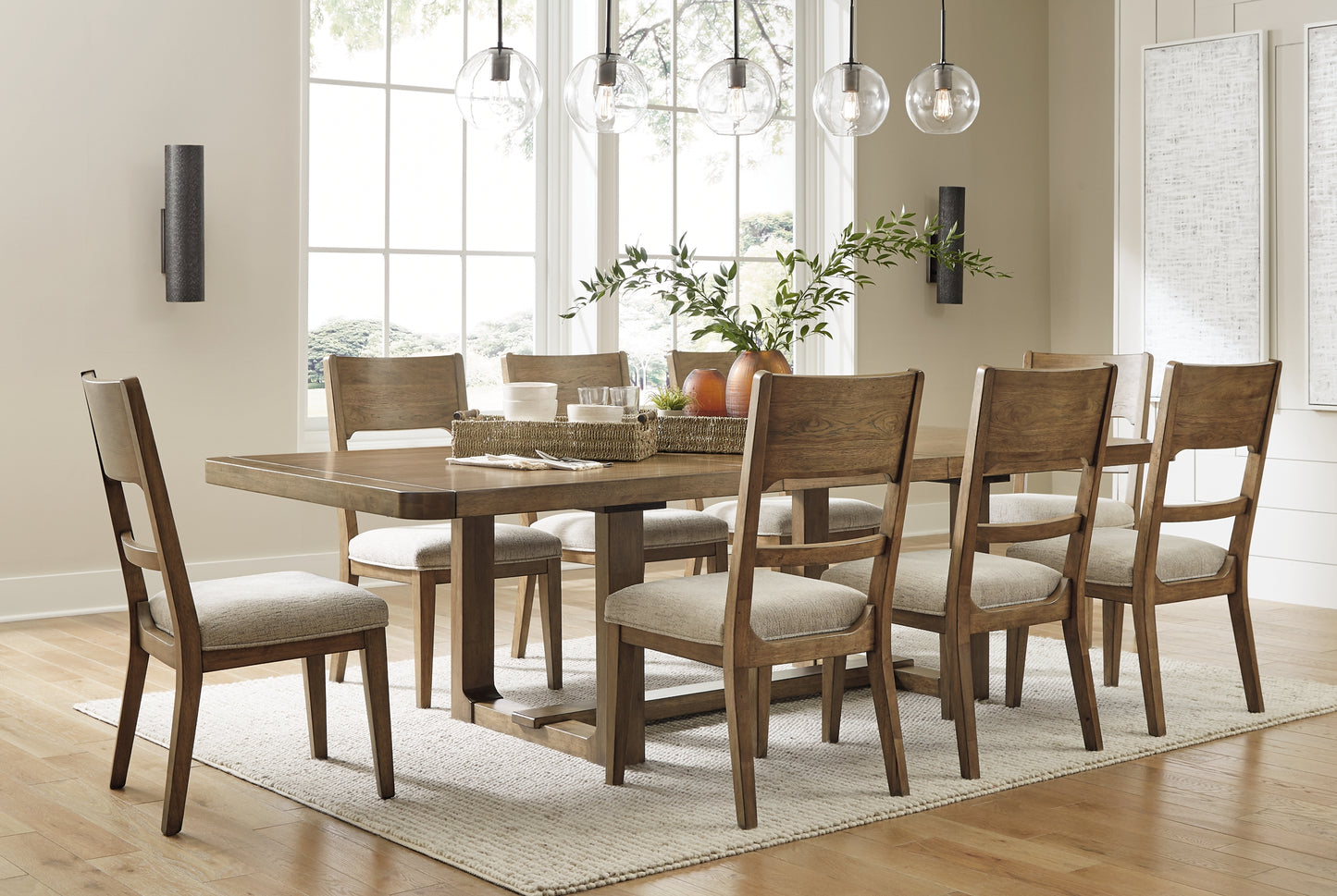 Cabalynn Dining Table and 8 Chairs Wilson Furniture (OH)  in Bridgeport, Ohio. Serving Bridgeport, Yorkville, Bellaire, & Avondale