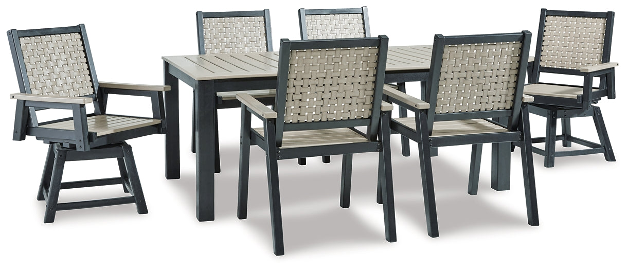 Mount Valley Outdoor Dining Table and 6 Chairs Wilson Furniture (OH)  in Bridgeport, Ohio. Serving Bridgeport, Yorkville, Bellaire, & Avondale