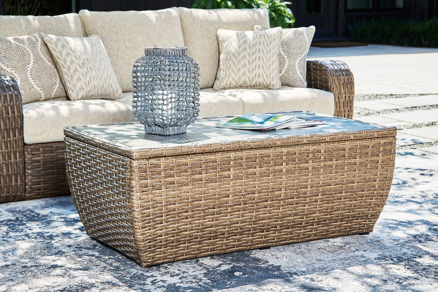 Sandy Bloom Outdoor Coffee Table with End Table Wilson Furniture (OH)  in Bridgeport, Ohio. Serving Bridgeport, Yorkville, Bellaire, & Avondale
