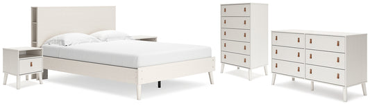 Ashley Express - Aprilyn Queen Bookcase Bed with Dresser, Chest and 2 Nightstands