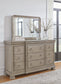 Lexorne King Sleigh Bed with Mirrored Dresser, Chest and 2 Nightstands
